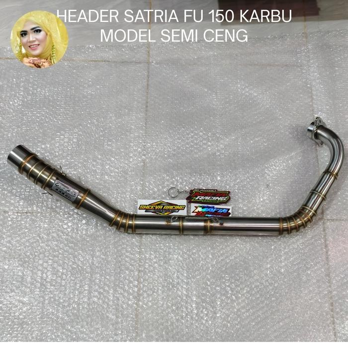 Header Knalpot Satria Fu Karbu Semi Ceng Mafia Original In 32Mm Out 50Mm Model Semi Ceng