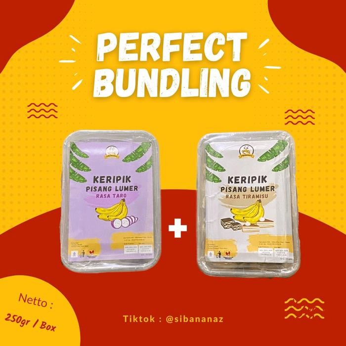 

KERIPIK PISANG LUMER RASA TARO + TIRAMISU (ISI 2 BOX)