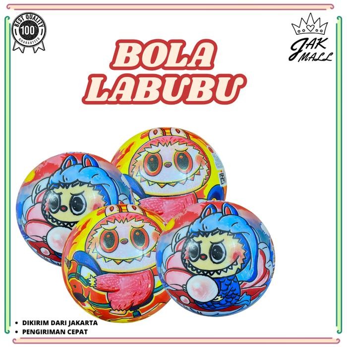 JakMall Mainan Anak Bola Labubu Karet Bola Karakter Toys