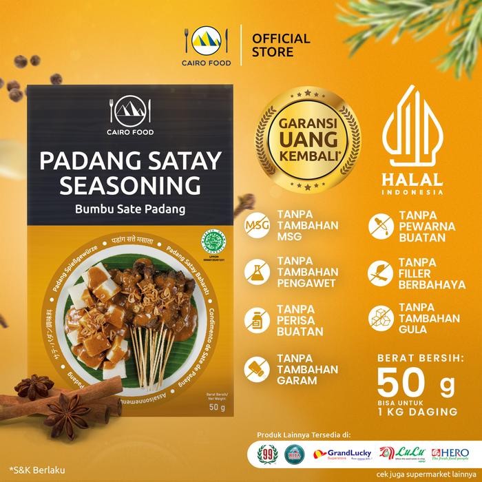 

Stok Baru Bumbu Sate Padang Seasoning - Cairo Food 100 gr