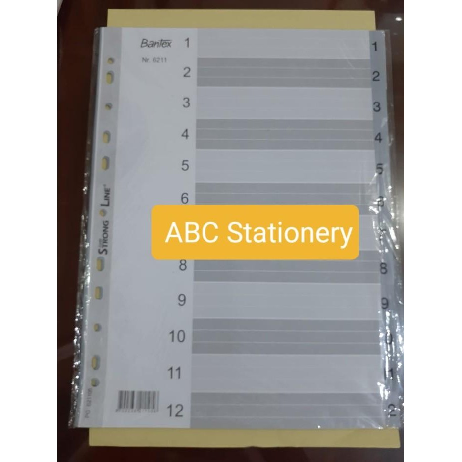 

Divider Pembatas Bantex Angka 1-12 No 6211