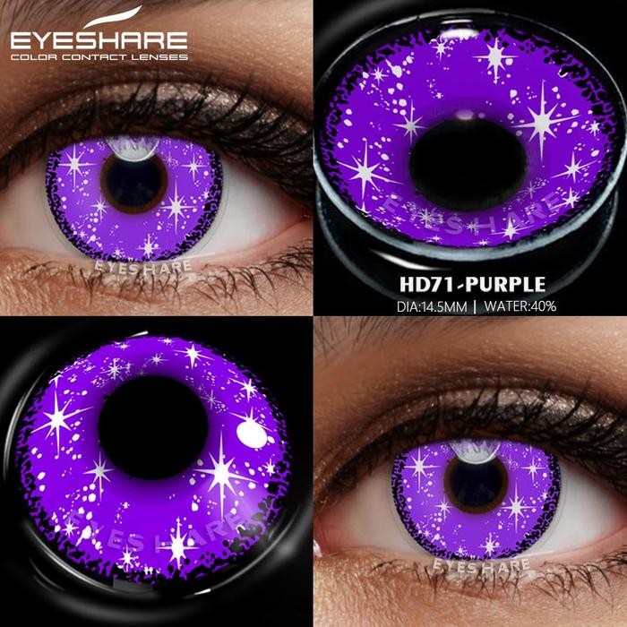 Pilihan- Eyeshare Id Naruto Cosplay Halloween Pink Softlens Contact Lens