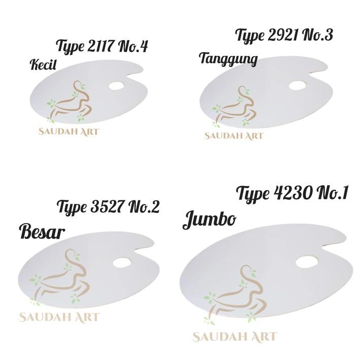 

Pilihan- Palet/Palette Oval Kayu Melamine Jumbo/Besar/Tanggung/Kecil