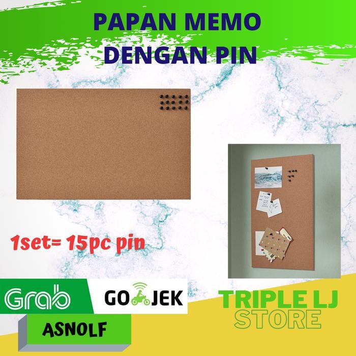 

Pilihan- Papan Memo Board Gabus Dengan Pin 15Pc Tempel Dinding Sticky Notes