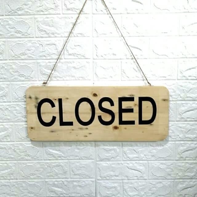 

SIGN OPEN CLOSE BESAR 40X20 CM