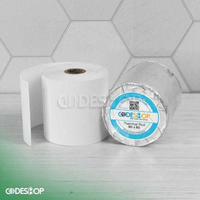 

(1 DUS) eshop Kertas Thermal 80x80 mm Hitam Struk Receipt Printer Kasir Desktop Termal 80mm