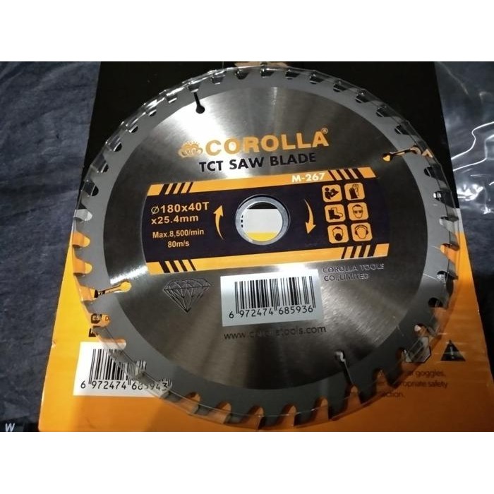 Mata Gerinda 7 Inch 40 T Corolla Mata Pisau Potong Kayu Tajam 180Mm X 40 Gigi X 25.4Mm Tct Blade Saw