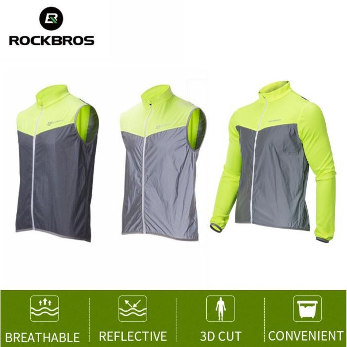 Terlaris Rompi Sepeda Rockbros Vest Sepeda Vest Lari Reflective Breathable