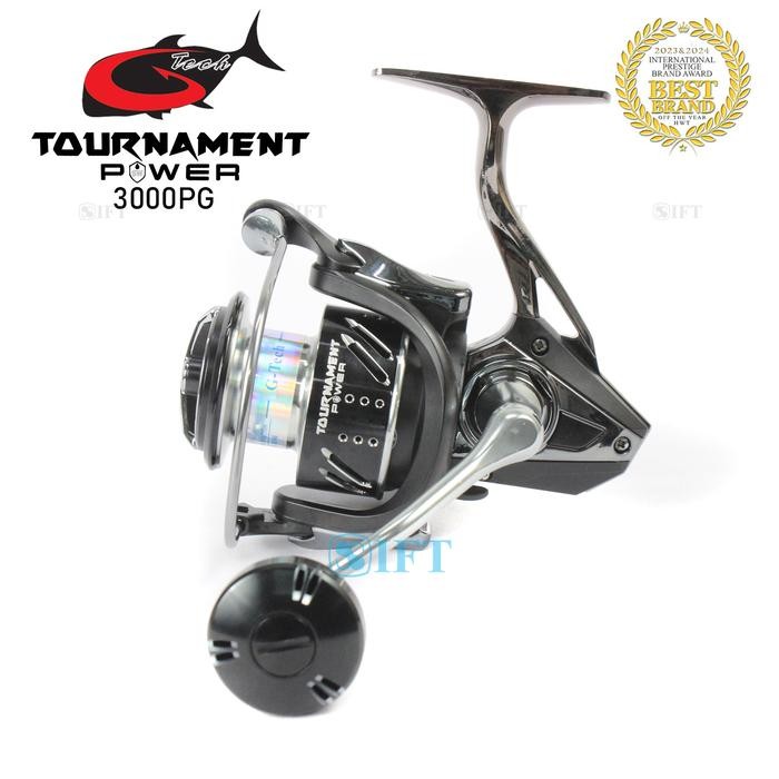 Reel G-TECH TOURNAMENT POWER SW 3000 4000 5000 8000 PG Power Handle SaltWater Metal Body Sungai