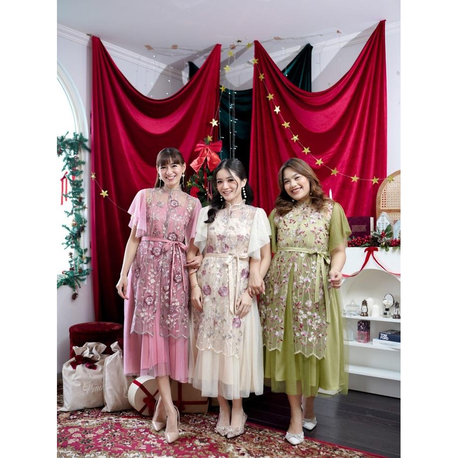 Pilihan- Miss Nomi - Ravienna Dress Pesta / Gaun Party / Brukat / Brokat / Mewah Elegant /