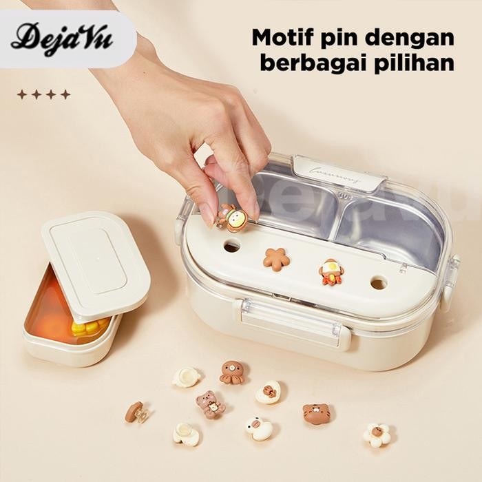 Pilihan- Dejavu Kotak Bekal Makanan Sekolah Anak Tempat Wadah Makanan Nasi Sayur Lunch Box Anti