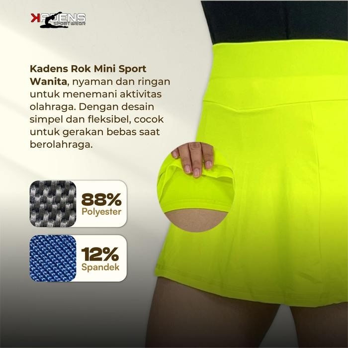 Okechuku Sport - Sport Mini Skirt/Rok Celana Olahraga Wanita/Rok Mini Olahraga/Tennis Mini Skirt/Rok