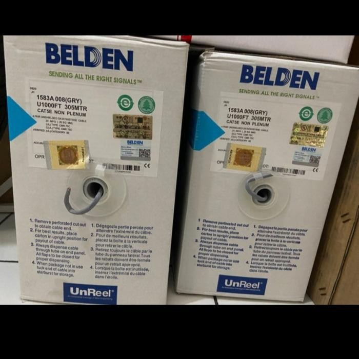 Terbaik Kabel Utp Belden Usa Cat5 Cat 5E 100% Ori