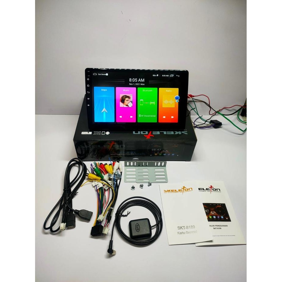 HEAD UNIT ANDROID 10 INCH SKELETON 8189 MIRRORLINK VOICE COMMAND