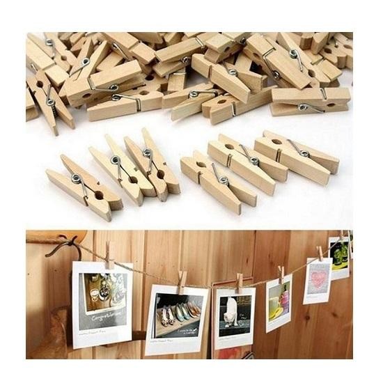 AVEN Natural Bamboo Peg Jepitan Jemuran Bambu Jepit Foto Pakaian Baju