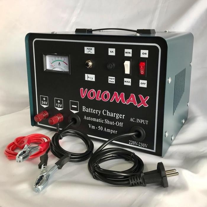 Ready charger accu/aki 20ah-400ah volomax 50A(12v/24v) VM50
