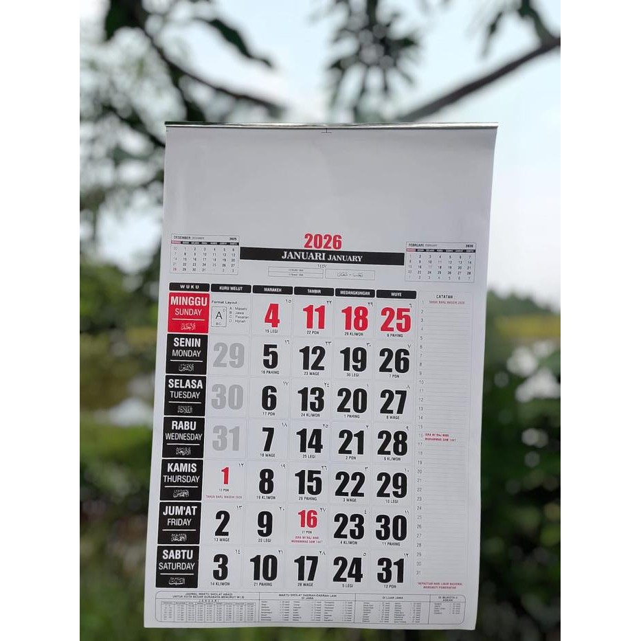 

OJ KALENDER DINDING size sedang TERBARU tahun 2026 - 12 lembar TERMURAH PREMIUM DESIGN