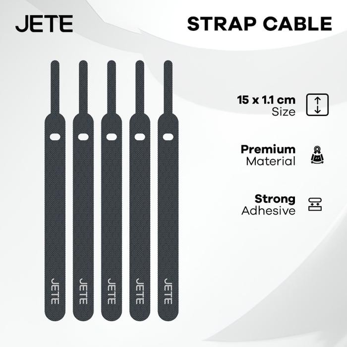 

Jete Strap Cable Premium Strap Pengikat Kabel (Isi 10Pcs)