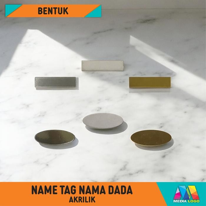 

New Name Tag /Nama Dada/Papan Nama Akrilik-Custom Satuan-Proses Cepat