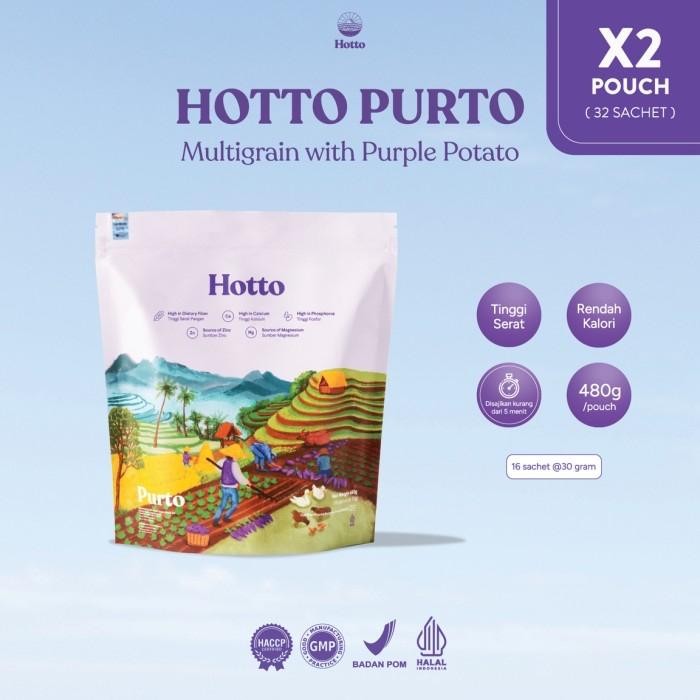 

Pilihan- Hotto Purto 2 Pouch (32 Sachet) Multigrain With Purple Potato