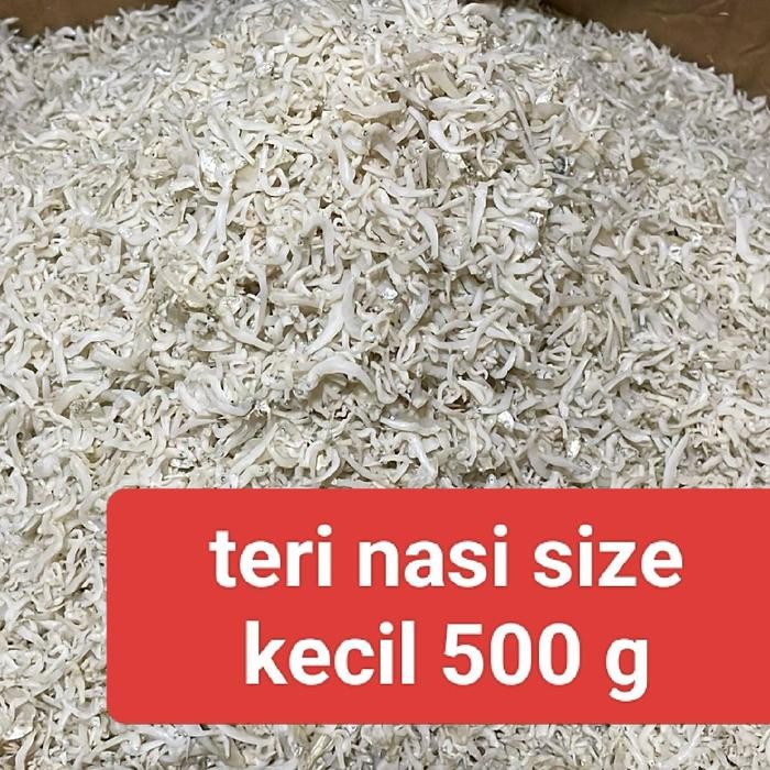 New ikan asin teri nasi medan 500 grm size kecil kualitas premium