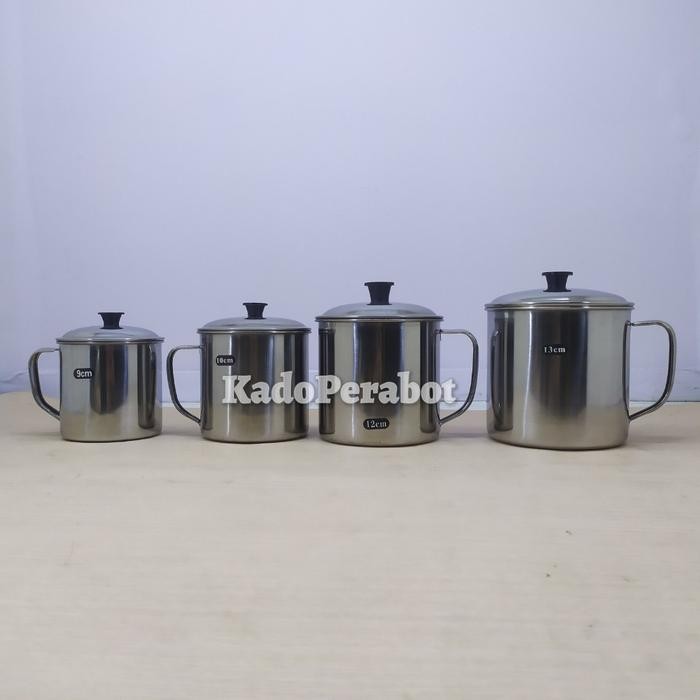 Mug Komodo Stainless - Mug Stainless Tebal - Cuntang Stainles Pasti Diskon