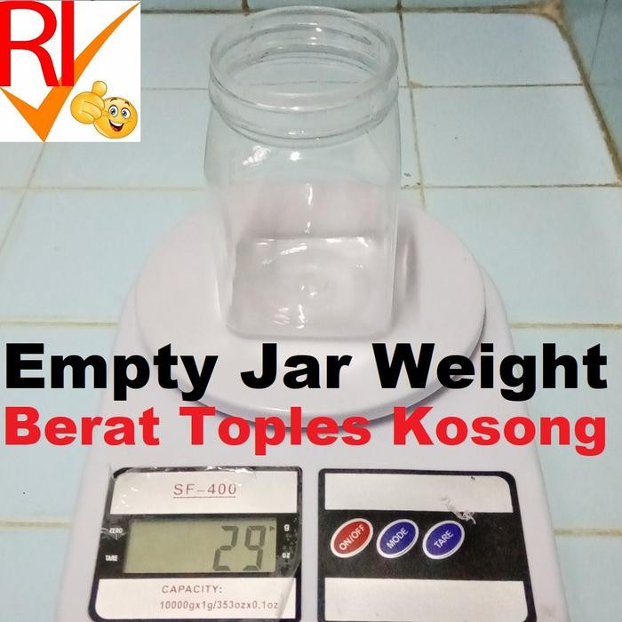 30 Toples 350mL Botol Plastik PET KOTAK 340mL JAR Square 340~350 mL