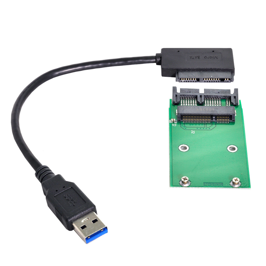 Zihan USB 3.0 to mSATA 50Pin SSD & 1.8" Micro SATA 7+9 16pin Adapter