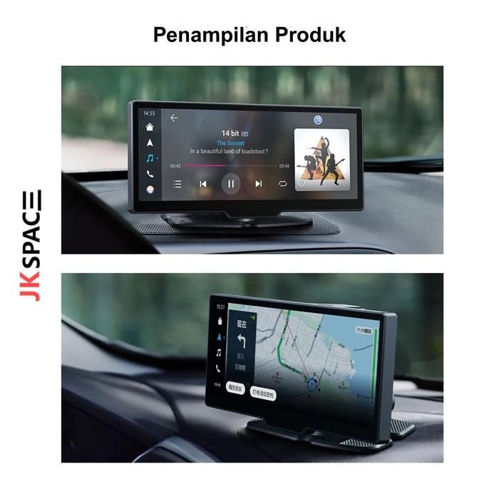 JK SPACE HEAD UNIT ANDROID IOS AUTO 7IN LAYAR SENTUH MOBIL NAVIGASI PEMUTAR VIDEO MULTIMEDIA