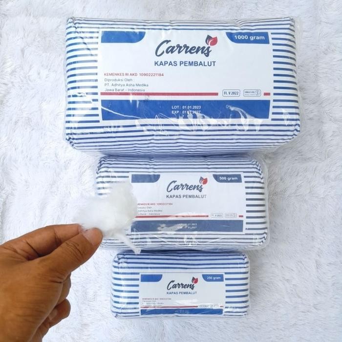 KAPAS PUTIH MEDIS 1KG KAPAS MEDIS KAPAS PEMBALUT CARRENS