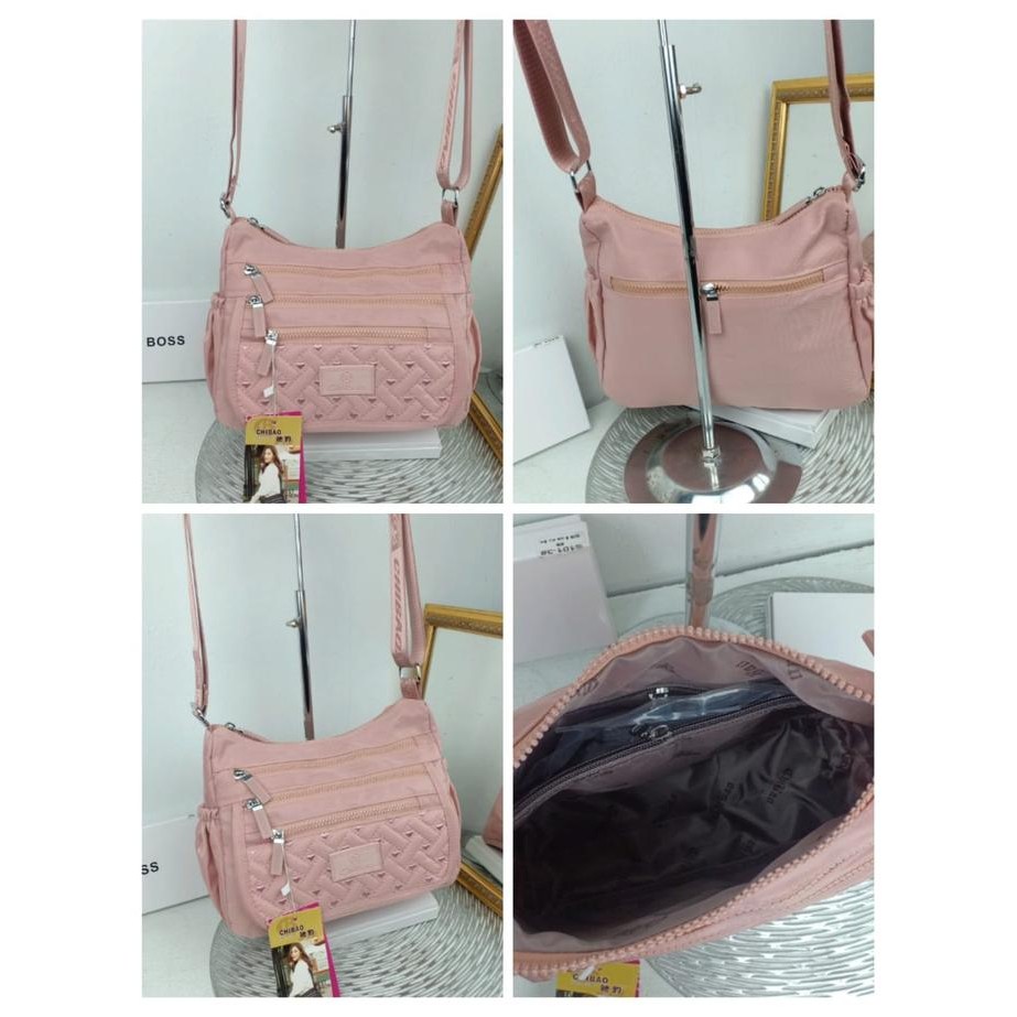 Top PROMO DISKON  TAS WANITA CHI7133-AB# KANVAS BERKUALITAS &  DISKON Selempang