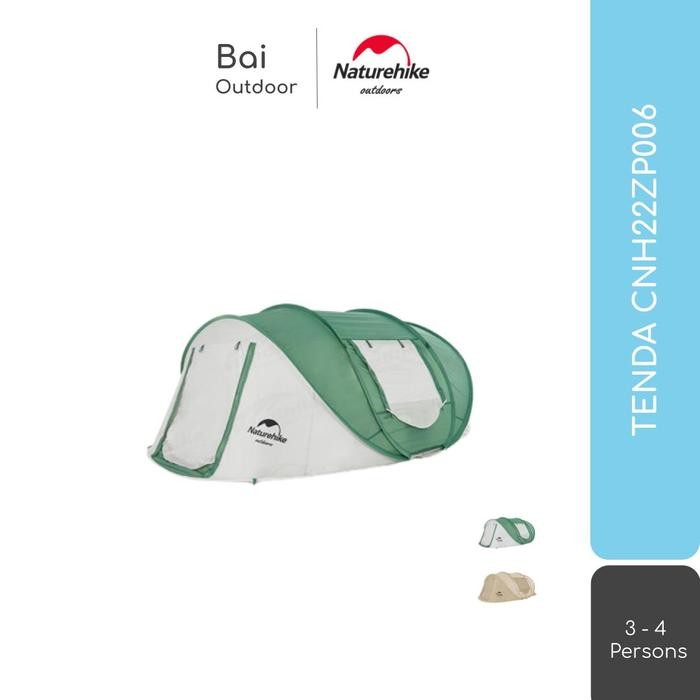 Ready TENDA OTOMATIS 3 4 ORANG TUNNEL CAMPING NATUREHIKE CNH22ZP006