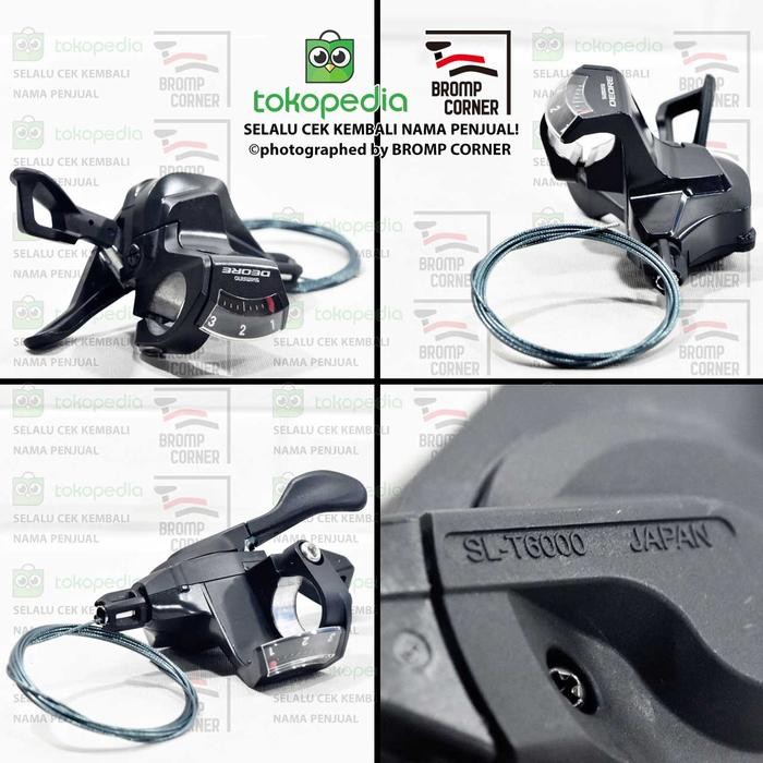 SHIFTER KIRI SHIMANO DEORE 3 SPEED SL-T6000-L - BLACK