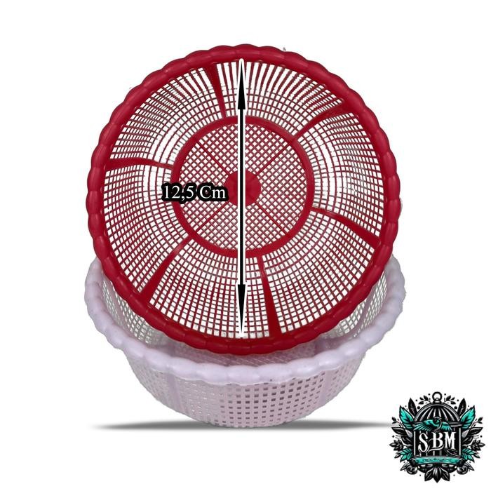 WAKUL NASI HAJATAN PLASTIK 1 LUSIN/12 PCS WARNA MERAH BESEK / CETING / WAKUL NASI