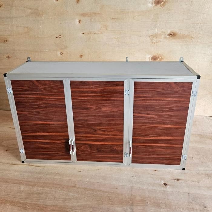 rak gantung lemari dapur kitchen set atas aluminium 3 pintu ACP