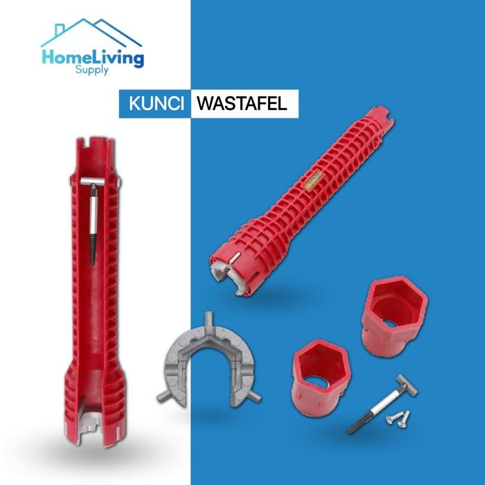 Rds - Kunci Pipa Kran Air Wastafel - Merah