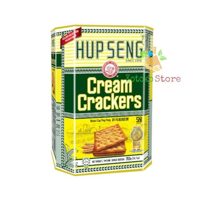Hup Seng Cream Crackers / Hupseng Biskuit Kaleng Cap Ping Pong 700gr