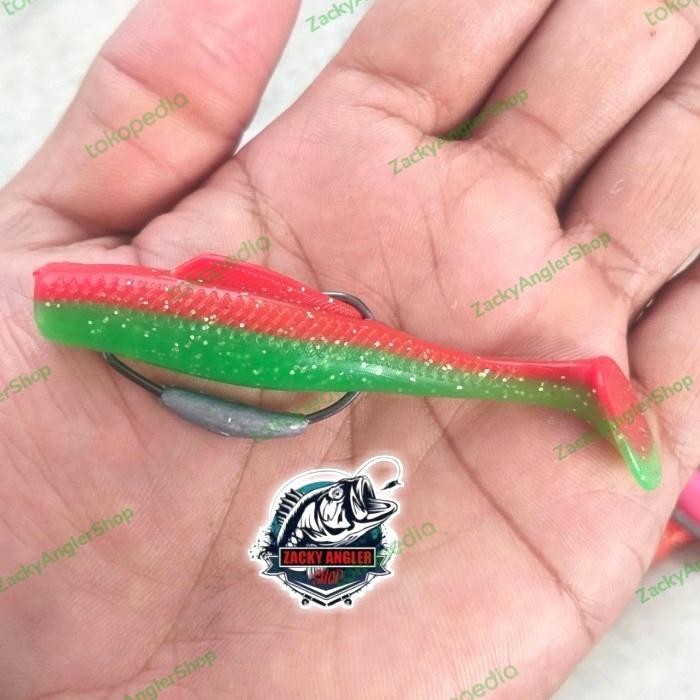 STOK TERBATAS  SOFTLURE 8 CM (LAZARUS) PADDLE TAIL 9 GRAM WORM HOOK KENZI TERJANGKAU