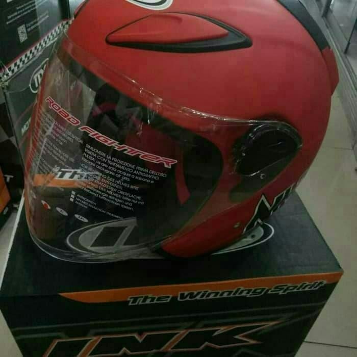 HELM NHK R6 SOLID MERAH DOFF