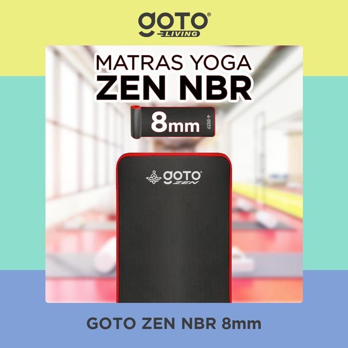Goto Zen NBR Yoga Mat 8mm Matras Olahraga Poundfit Anti Slip Tebal