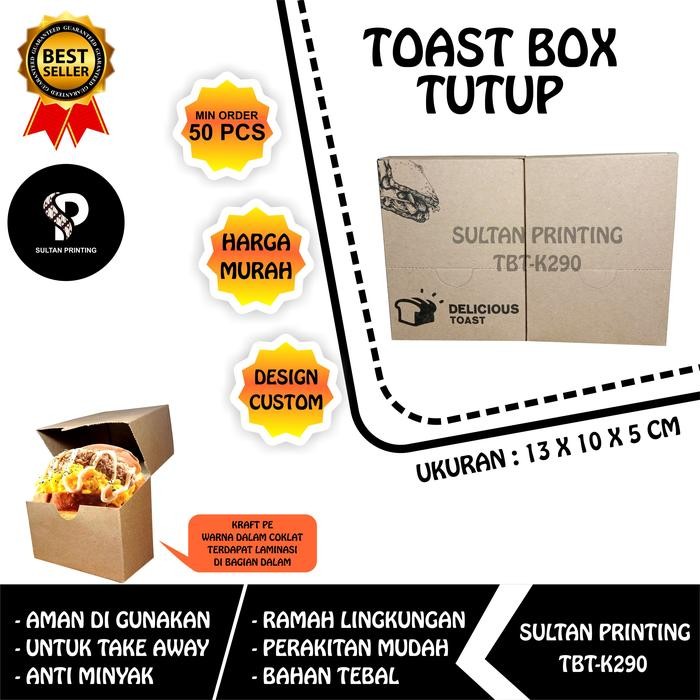 DJJ Toast Box (ISI 50 PCS) Take Away / TOAST BOX TUTUP