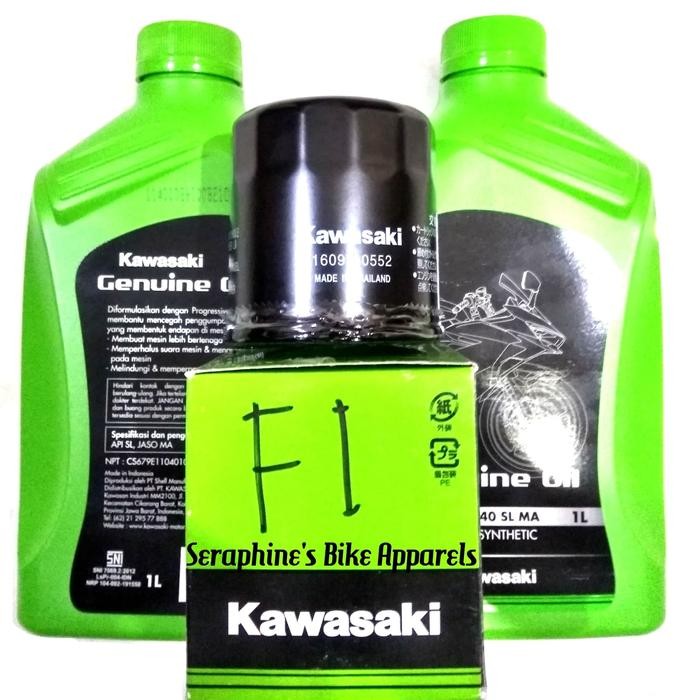 PAKET OLI KAWASAKI +FILTER OLI NINJA 250FI NEW NINJA Z250FI VERSYS 250