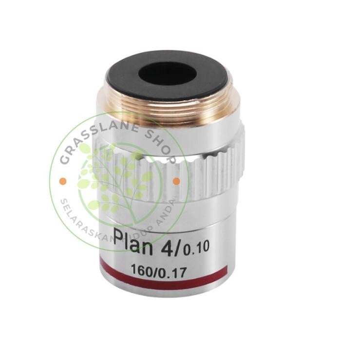 Lensa Objective Microscope Lens Objektif Mikroskop 4X