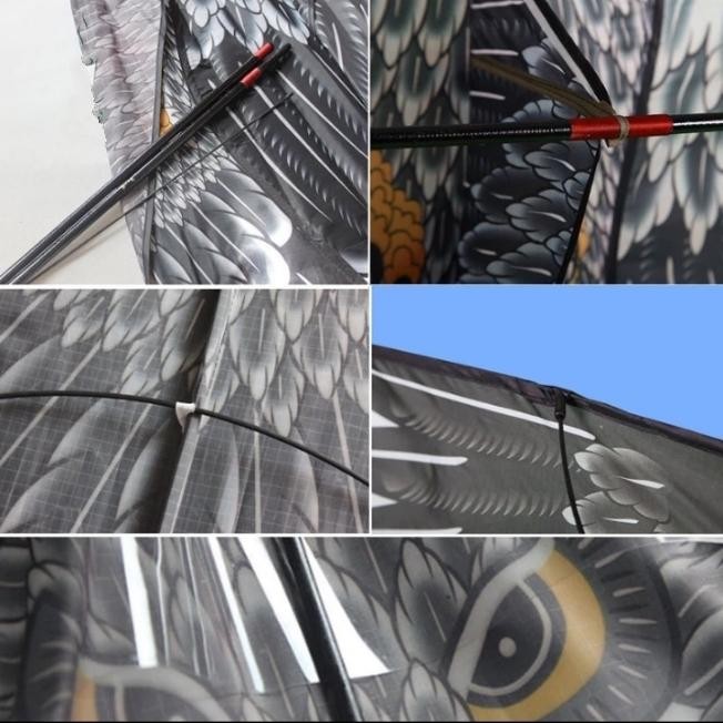 Layangan elang parasut JUMBO + layangan lipat