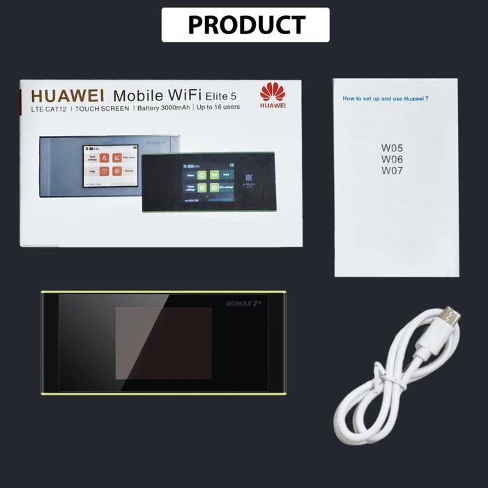 Modem WiFi 4G LTE Elite 5 Huawei W-05 Portable Mifi Wimax 2+ CAT-12
