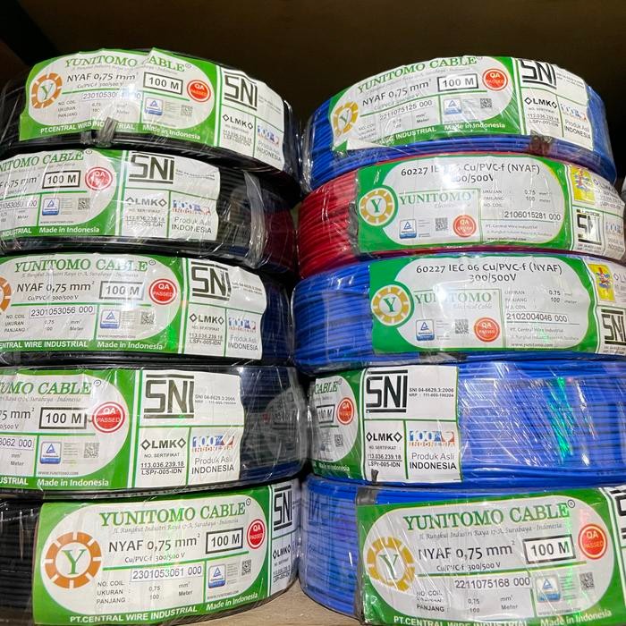 Kabel Serabut Nyaf 0,75 Yunitomo 100M / Kabel Nyaf 0.75 Serabut