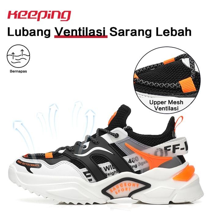 fwxh-Keeping Sepatu Sneakers Pria Sepatu Olahraga Kets Sepatu Kerja Outdoor Hitam Casual