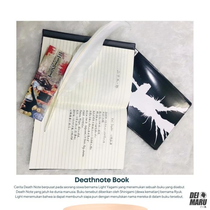 Buku Deathnote Anime, death note, Aksesoris anime, Buku Kira L Cosplay