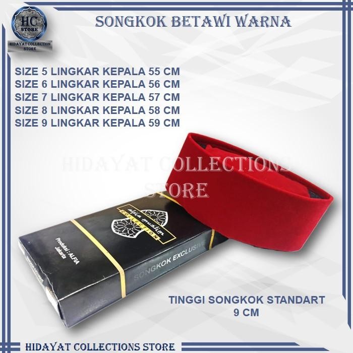 ORIGINAL Peci Kopiah Songkok Merah Peci Pitung Betawi READY STOCK