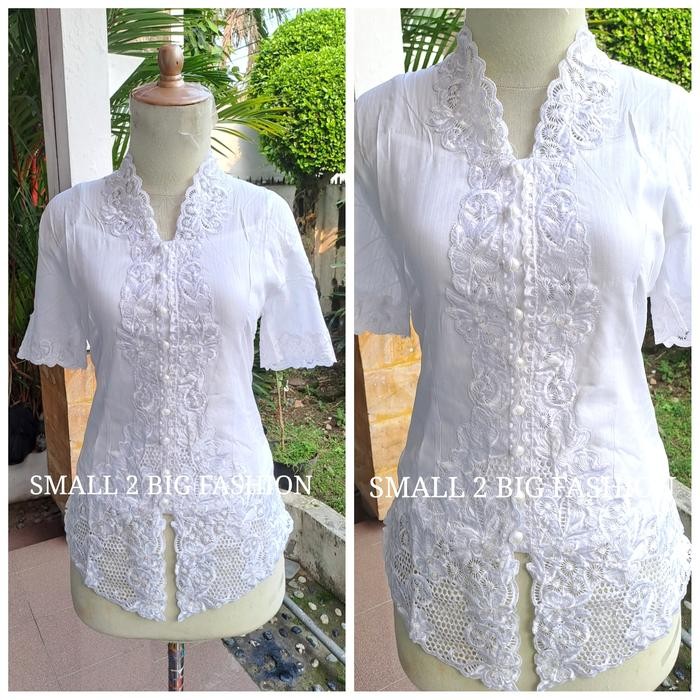 ASLI kebaya putih / kebaya modern pendek / kebaya encim / kebaya wisuda READY STOCK